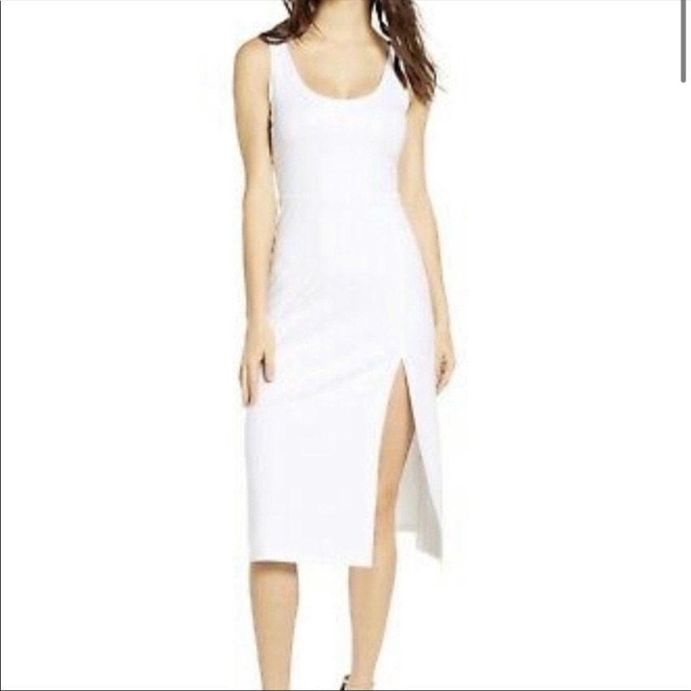 Leith Woman’s White Scoop neck Midi dress
